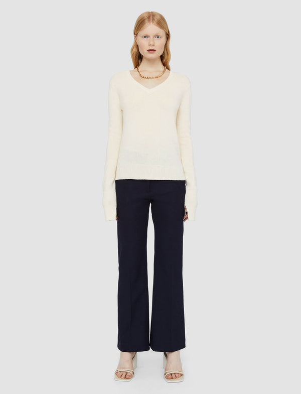 Joseph Pure Cashmere V Neck Jumper Ivory