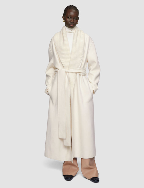 Joseph Rica Double Face Cashmere Coat Ivory