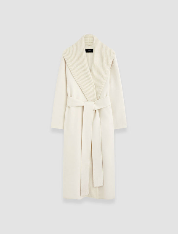 joseph Rica Double Face Cashmere Coat Ivory