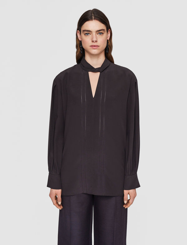 Joseph Rivoli Silk Crepe De Chine Blouse Aurora