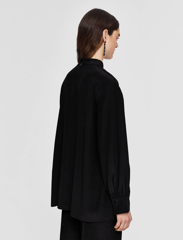 Joseph Rivoli Silk Crepe De Chine Blouse Black