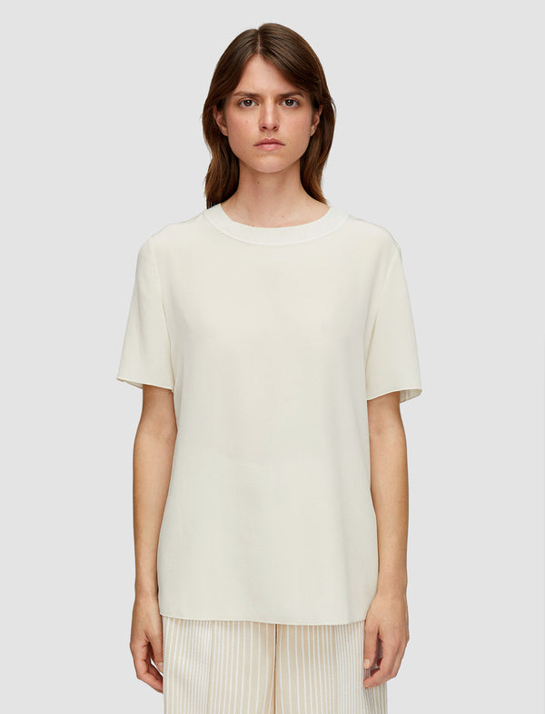 Joseph Rubin Crepe De Soie Silk Blouse Affogato