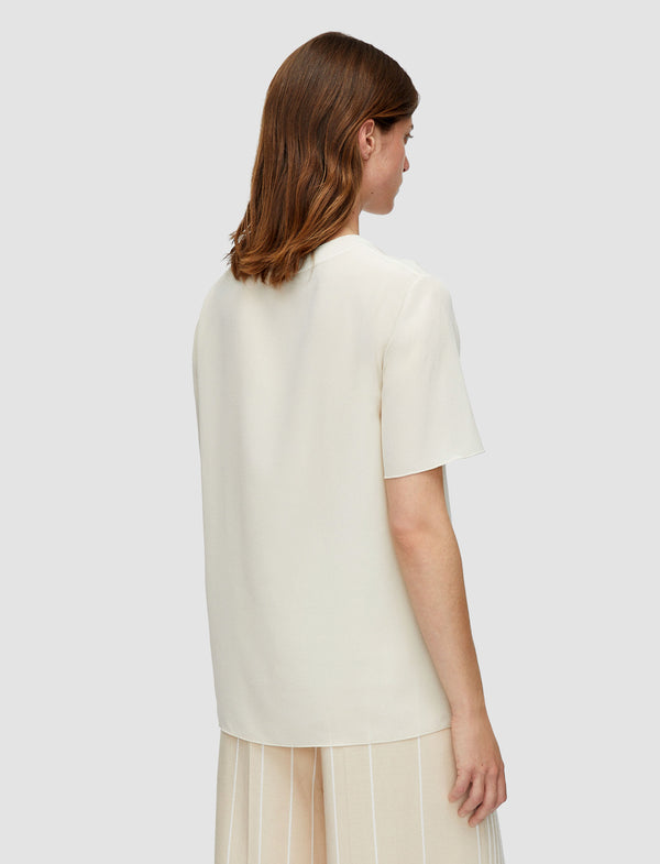 Joseph Rubin Crepe De Soie Silk Blouse Affogato