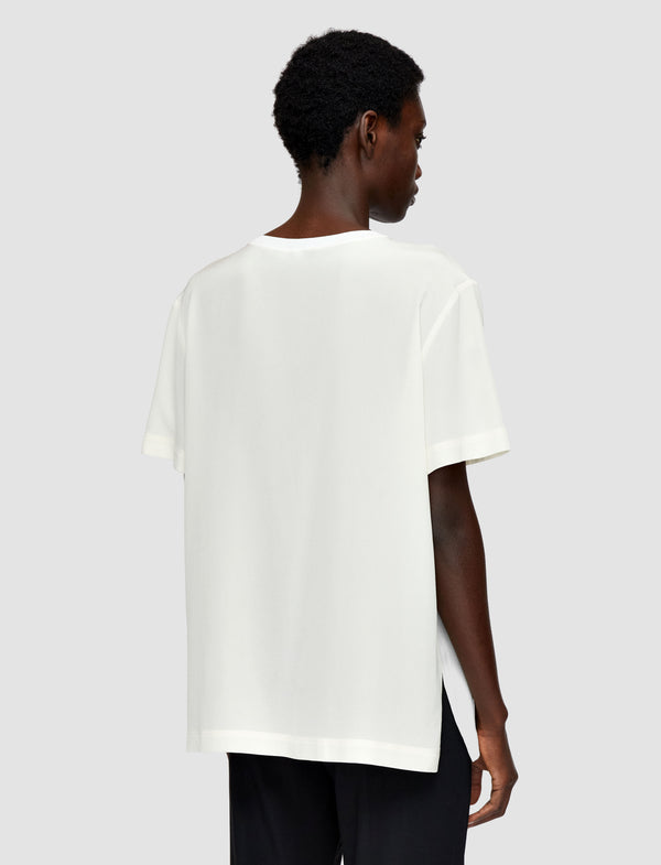 Joseph Rubin Crepe De Soie Silk Blouse Ivory
