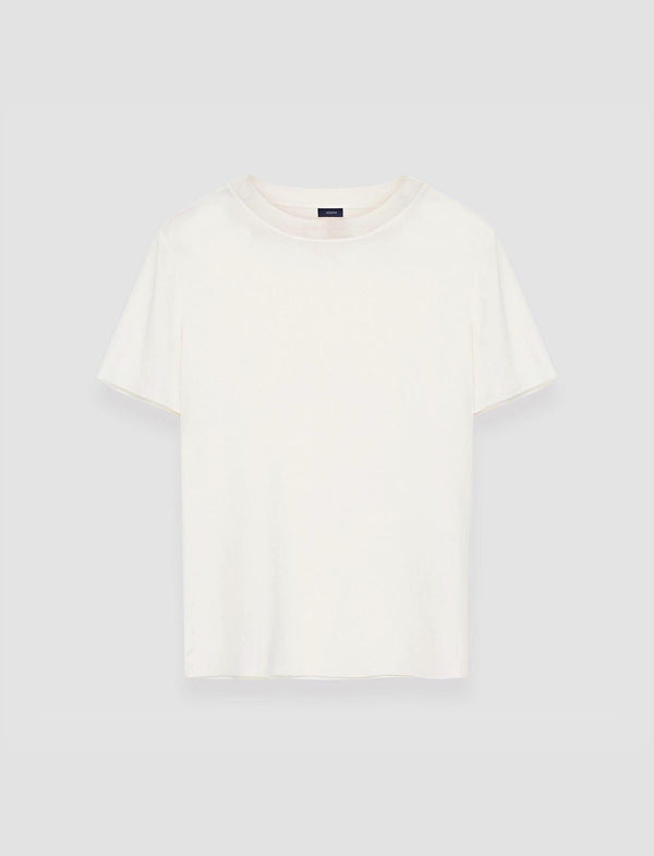 joseph Rubin Crepe de Soie Silk Blouse Ivory