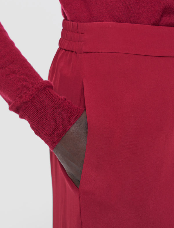 Joseph Sahel Crepe De Chine Silk Trousers Ruby