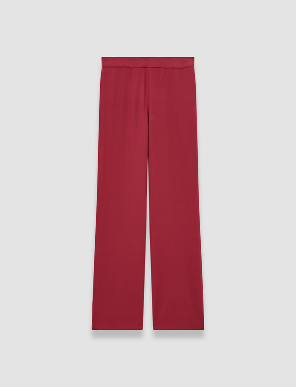 joseph Sahel Crepe de Chine Silk Trousers Ruby