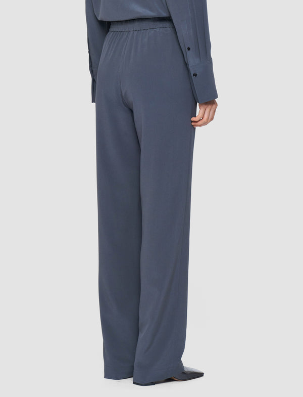 Joseph Sahel Crepe De Chine Silk Trousers Smoke