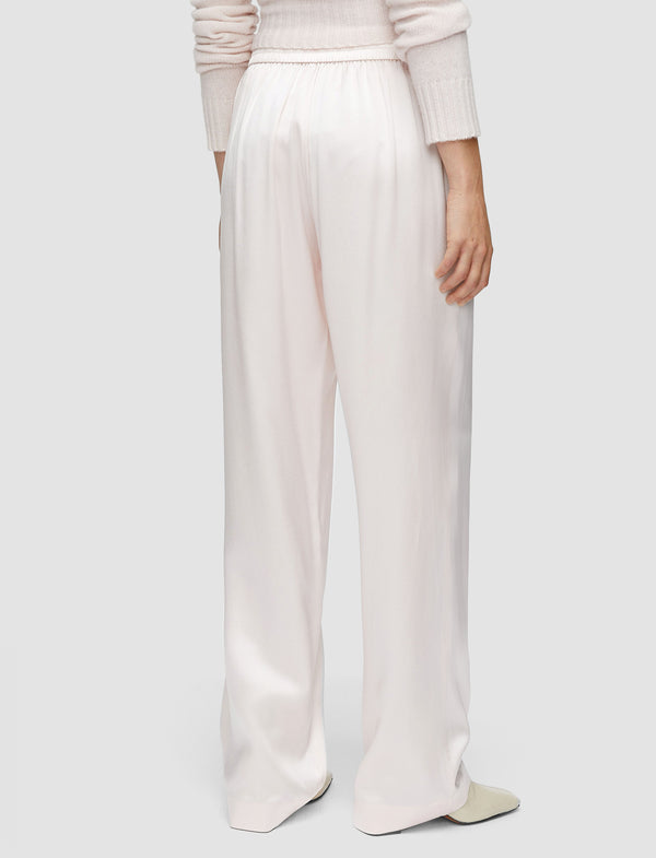 Joseph Sahel Silk Satin Trousers Rose