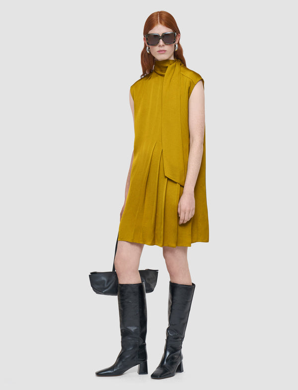 Joseph Sandy Light Crepe Dress Amber