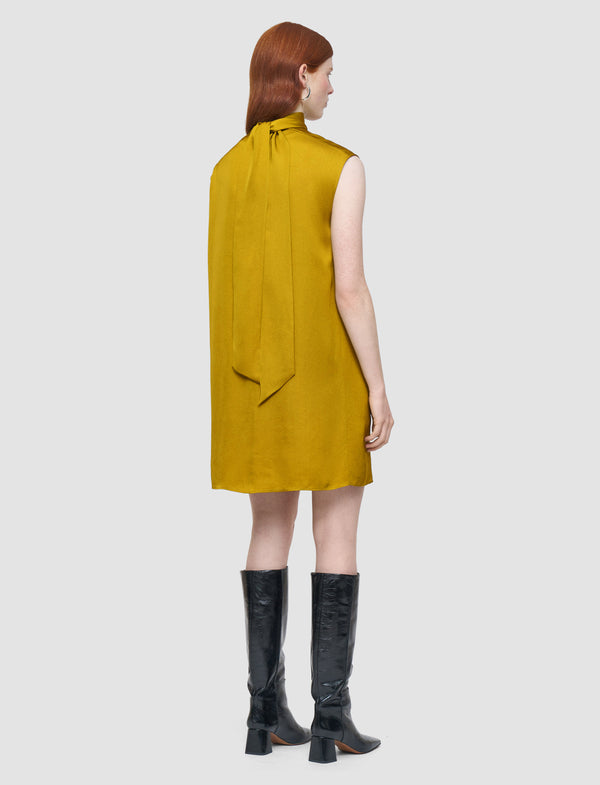 Joseph Sandy Light Crepe Dress Amber