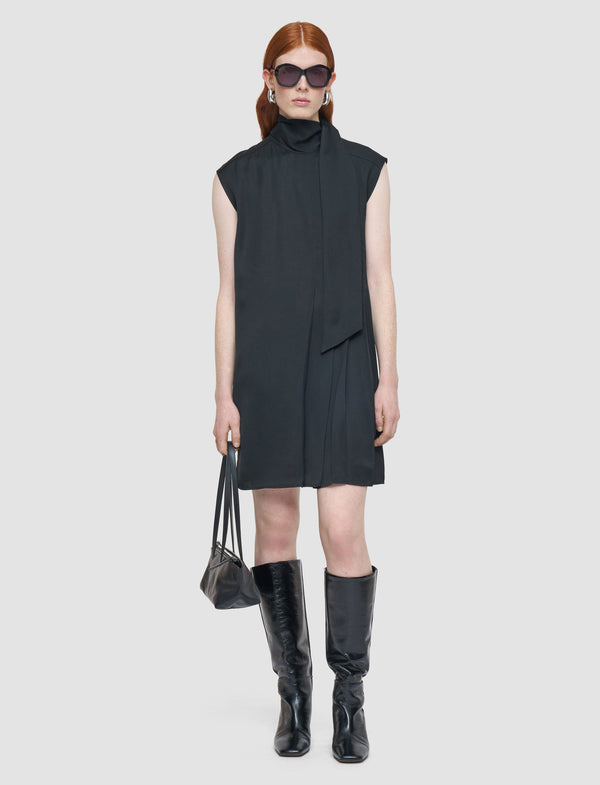 Joseph Sandy Light Crepe Dress Black