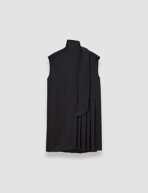 joseph Sandy Light Crepe Dress Black