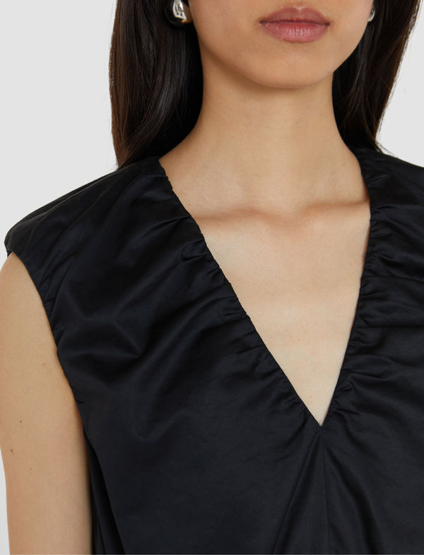 Joseph Sembat Cotton Sateen Dress Black