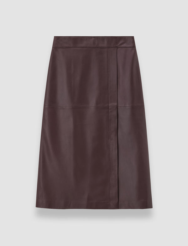 joseph Sèvres Nappa Leather Skirt Maraschino