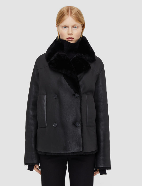 Joseph Shearling Calla Coat Black