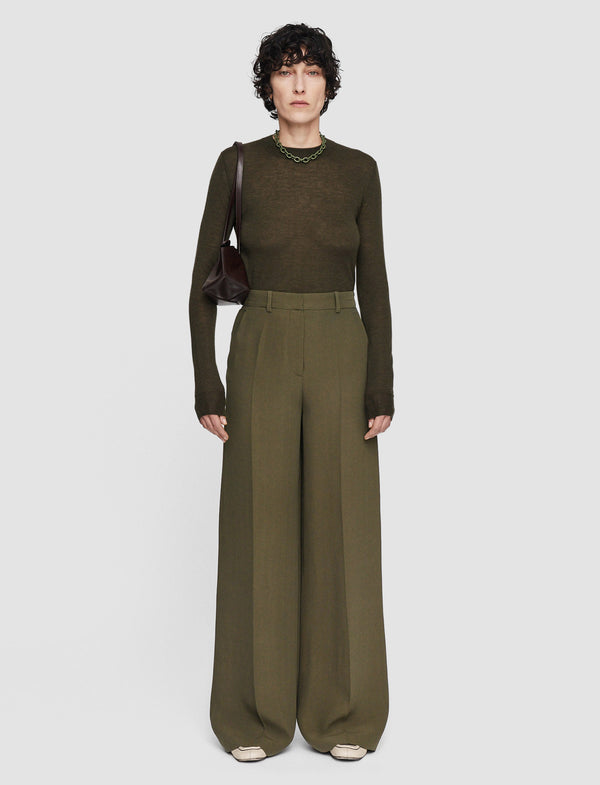 Joseph Silk Crepe Alana Trousers Hass Avocado