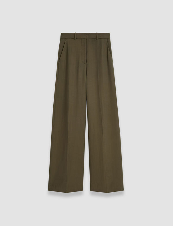 joseph Silk Crepe Alana Trousers Hass Avocado