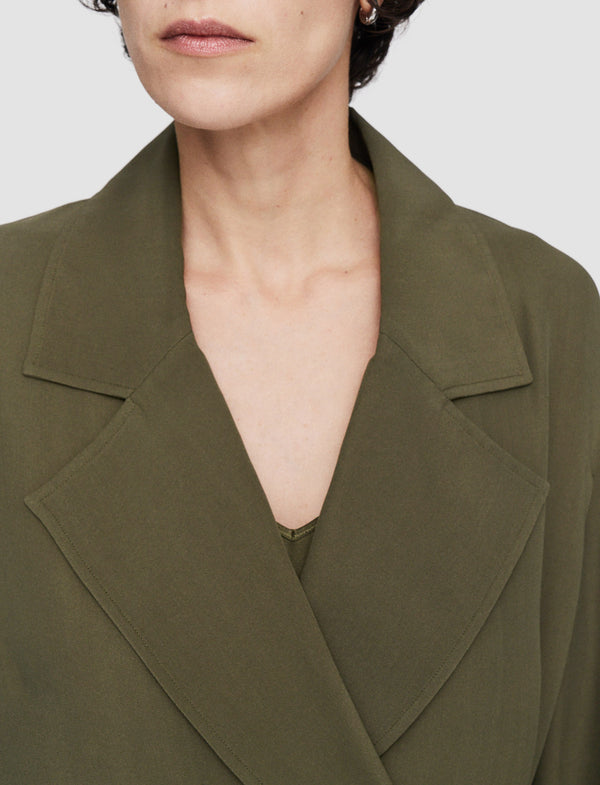 Joseph Silk Crepe Charah Jacket Hass Avocado