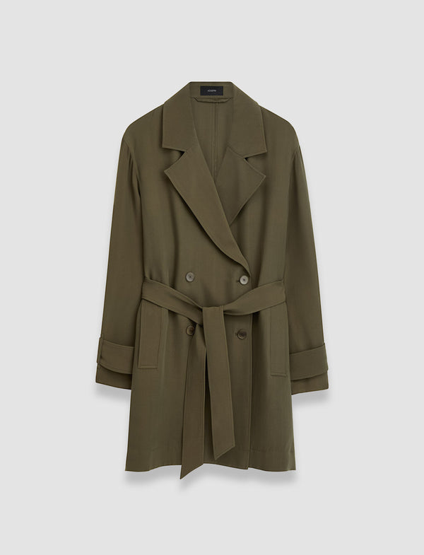 joseph Silk Crepe Charah Jacket Hass Avocado