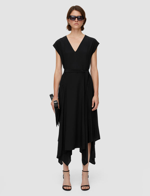 Joseph Silk Crepe De Chine Goodman Dress Black