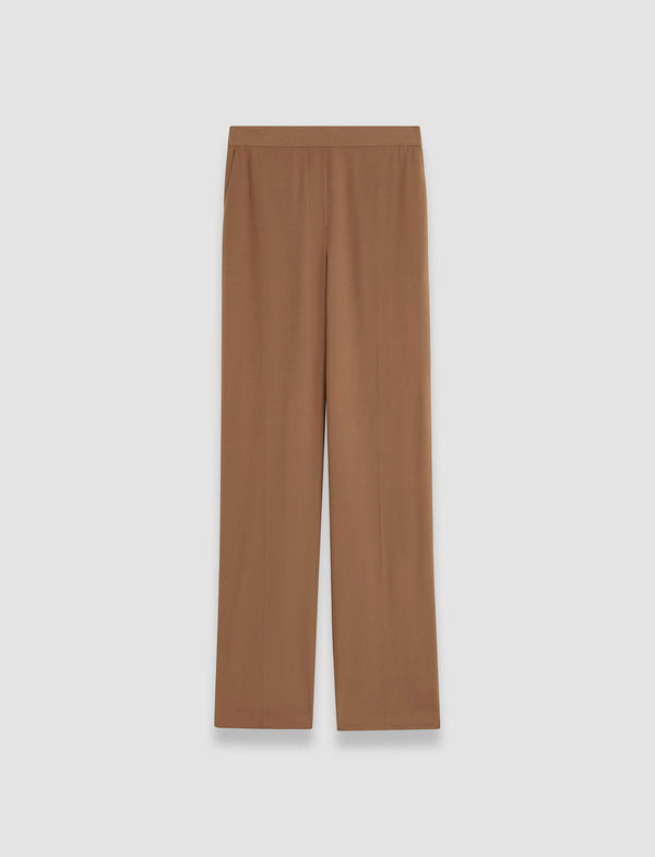 joseph Silk Crepe de Chine Tova Trousers Arabica