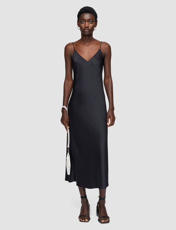 Joseph Silk Satin Clea Dress Black