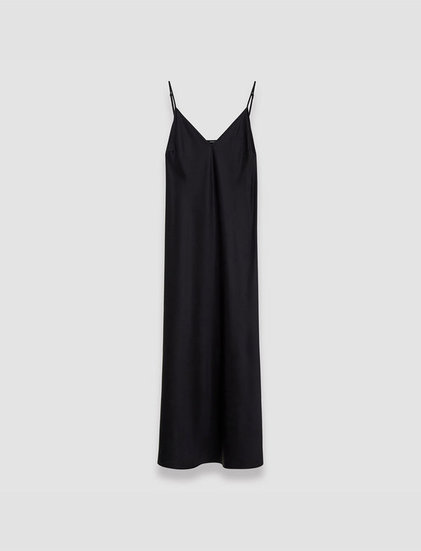 joseph Silk Satin Clea Dress Black