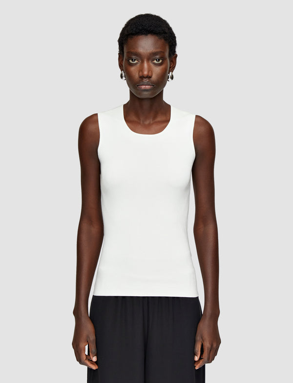 Joseph Silk Stretch Tank Top Ivory