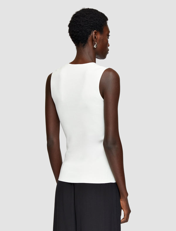 Joseph Silk Stretch Tank Top Ivory