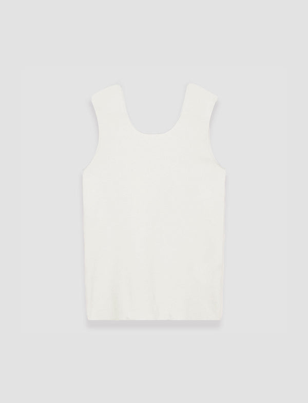 joseph Silk Stretch Tank Top Ivory