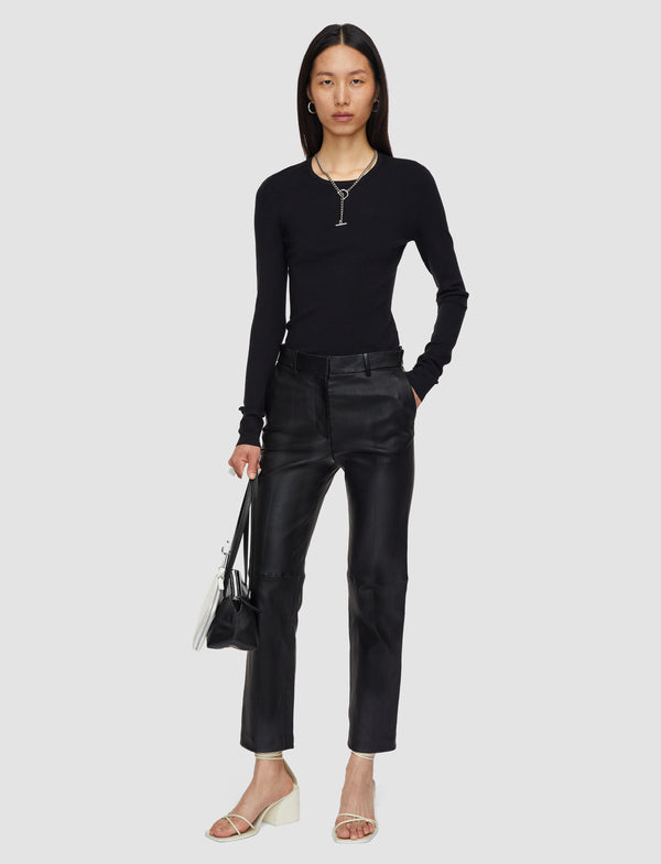 Joseph Silk Stretch Top Black