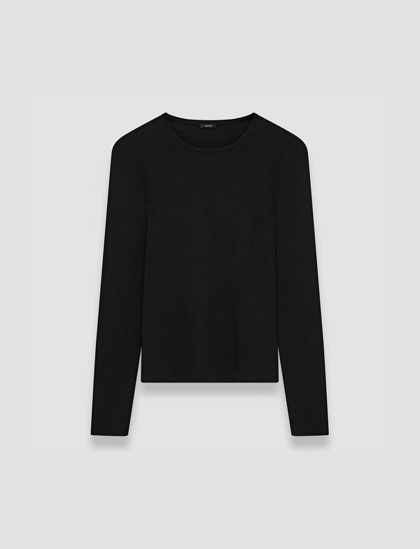 joseph Silk Stretch Top Black