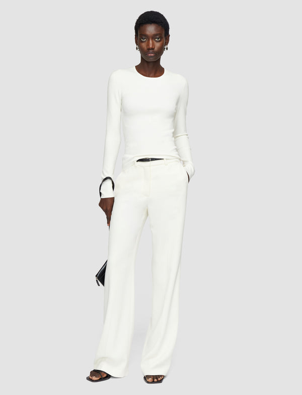 Joseph Silk Stretch Top Ivory