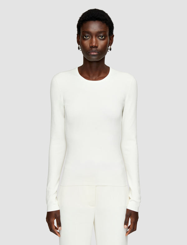 Joseph Silk Stretch Top Ivory