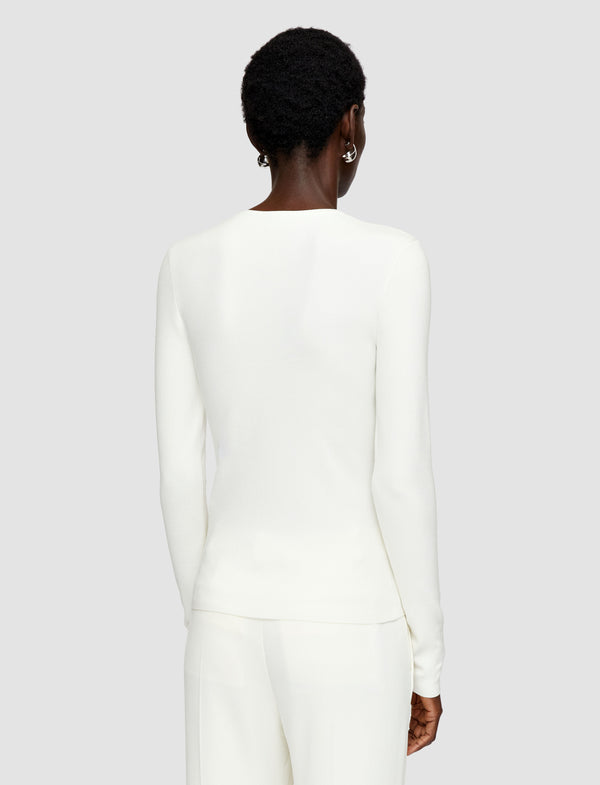 Joseph Silk Stretch Top Ivory