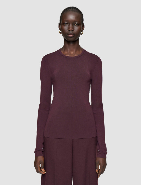 Joseph Silk Stretch Top Maraschino