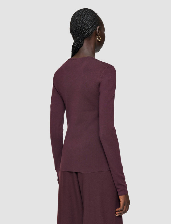 Joseph Silk Stretch Top Maraschino