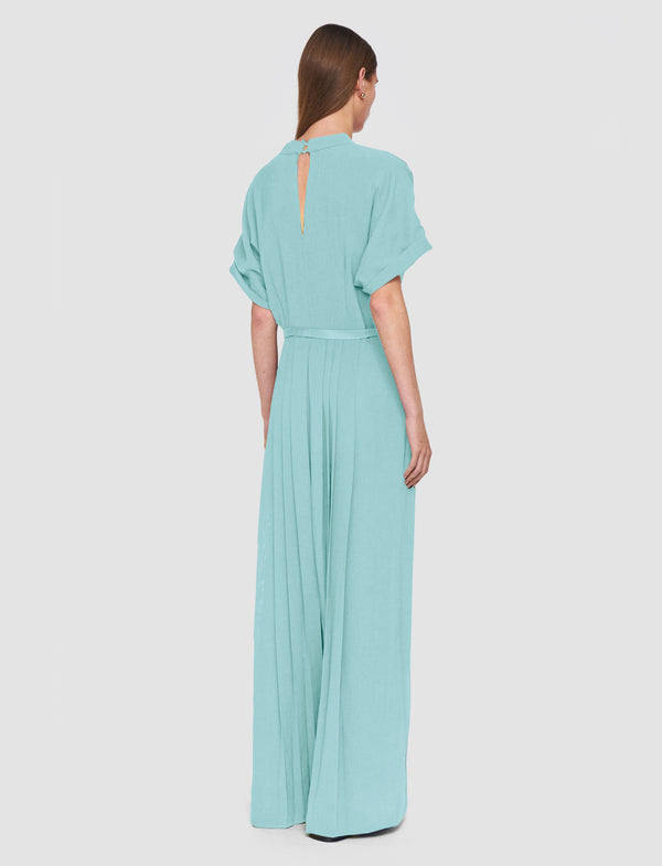 Joseph Sofia Airy Plissé Jumpsuit Lagoon