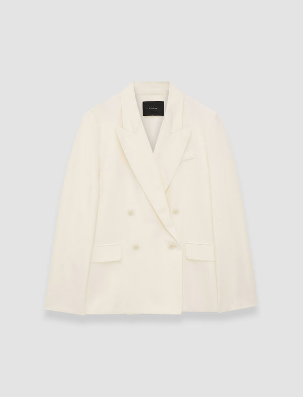 joseph Soft Cotton Silk Jaden Jacket Ivory