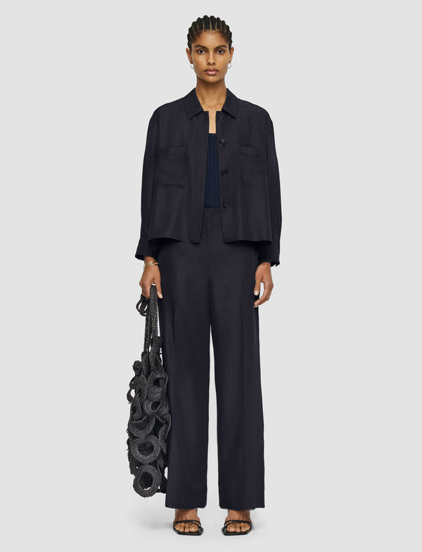 Joseph Soft Cotton Silk Satie Shirt Navy