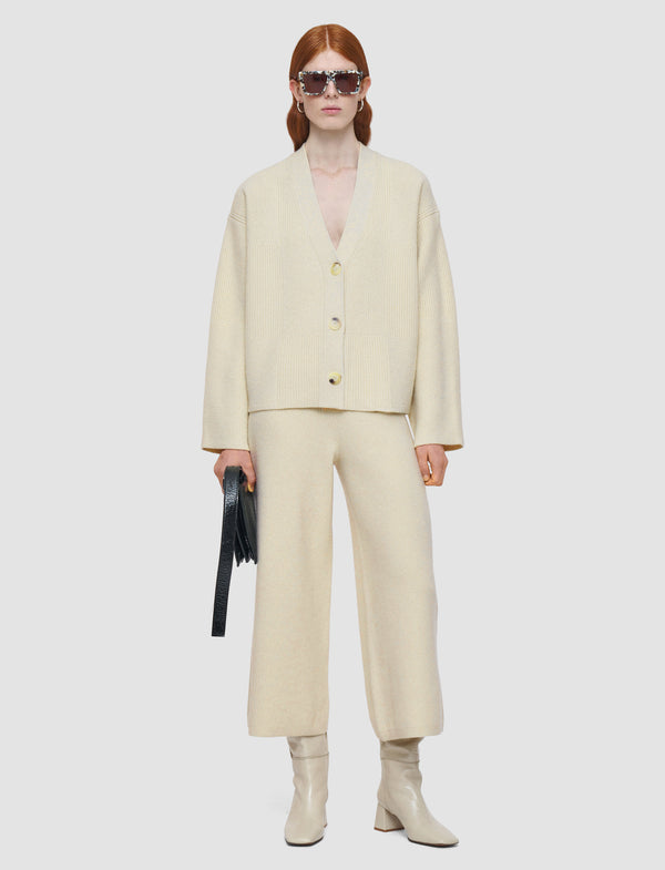 Joseph Soft Merino Wool Cardigan Affogato