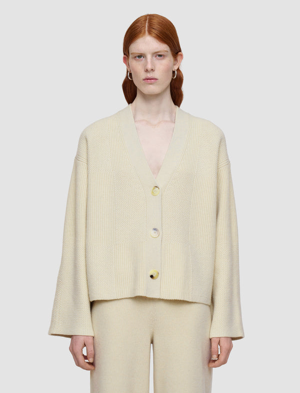 Joseph Soft Merino Wool Cardigan Affogato