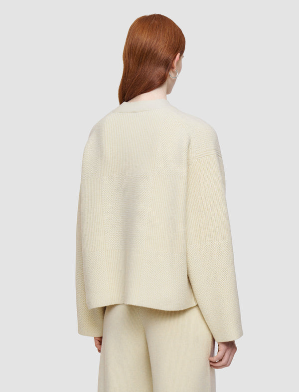 Joseph Soft Merino Wool Cardigan Affogato