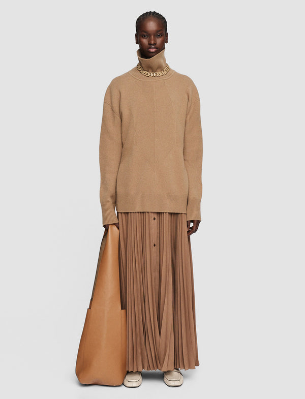 Joseph Soft Wool High Neck Jumper Oak