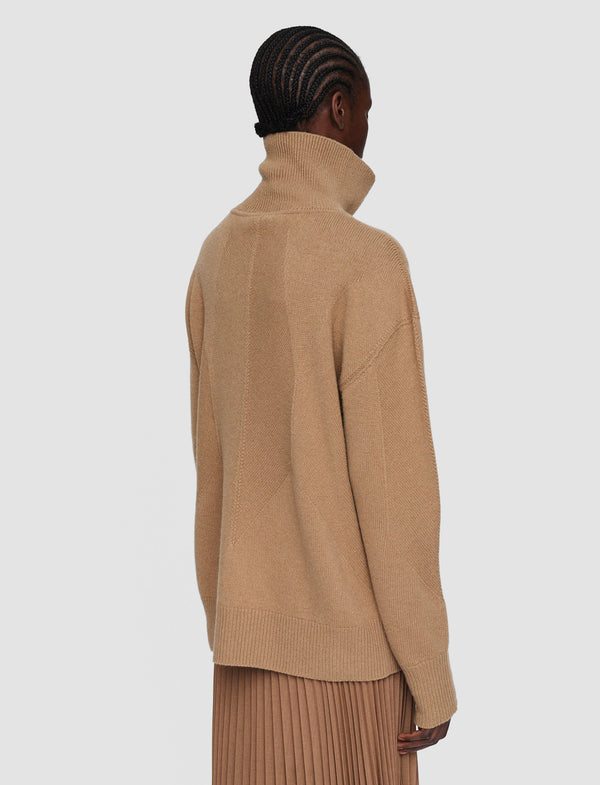 Joseph Soft Wool High Neck Jumper Oak