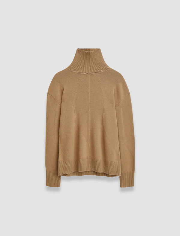 joseph Soft Wool High Neck Jumper Oak
