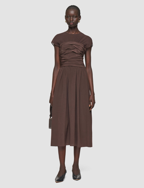 Joseph Sophe Crepe De Chine Dress Ebony