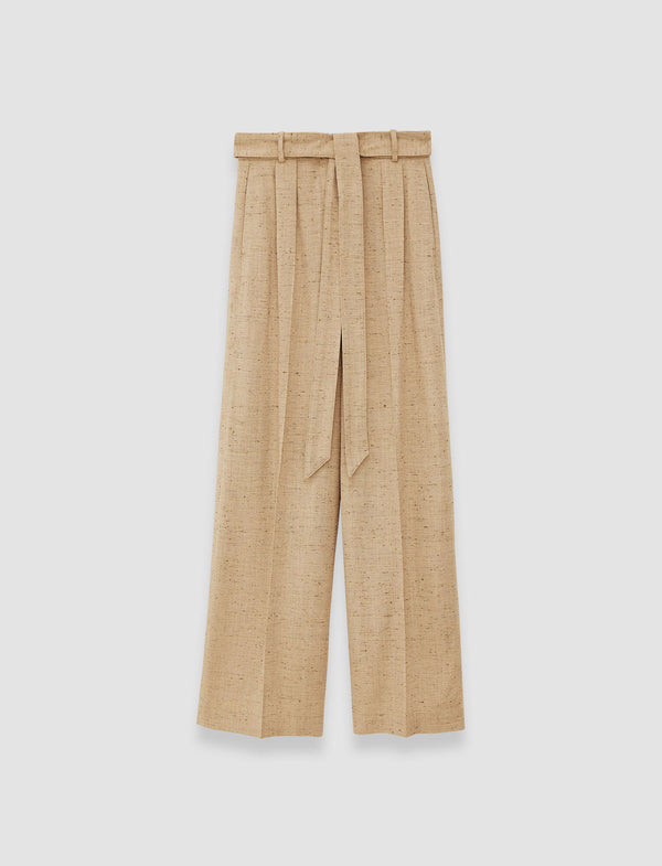 joseph Speckled Silk Linen Atlas Trousers Sesame