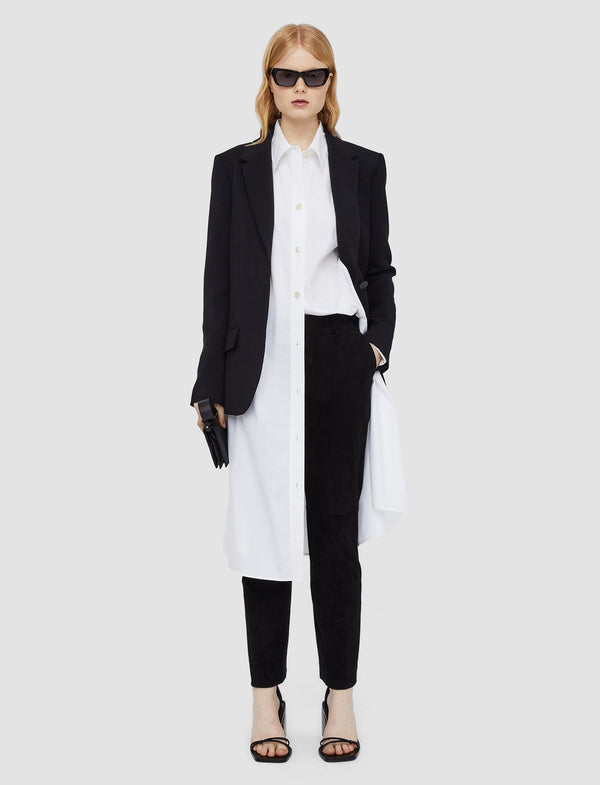 Joseph Suede Stretch Coleman Trousers Black